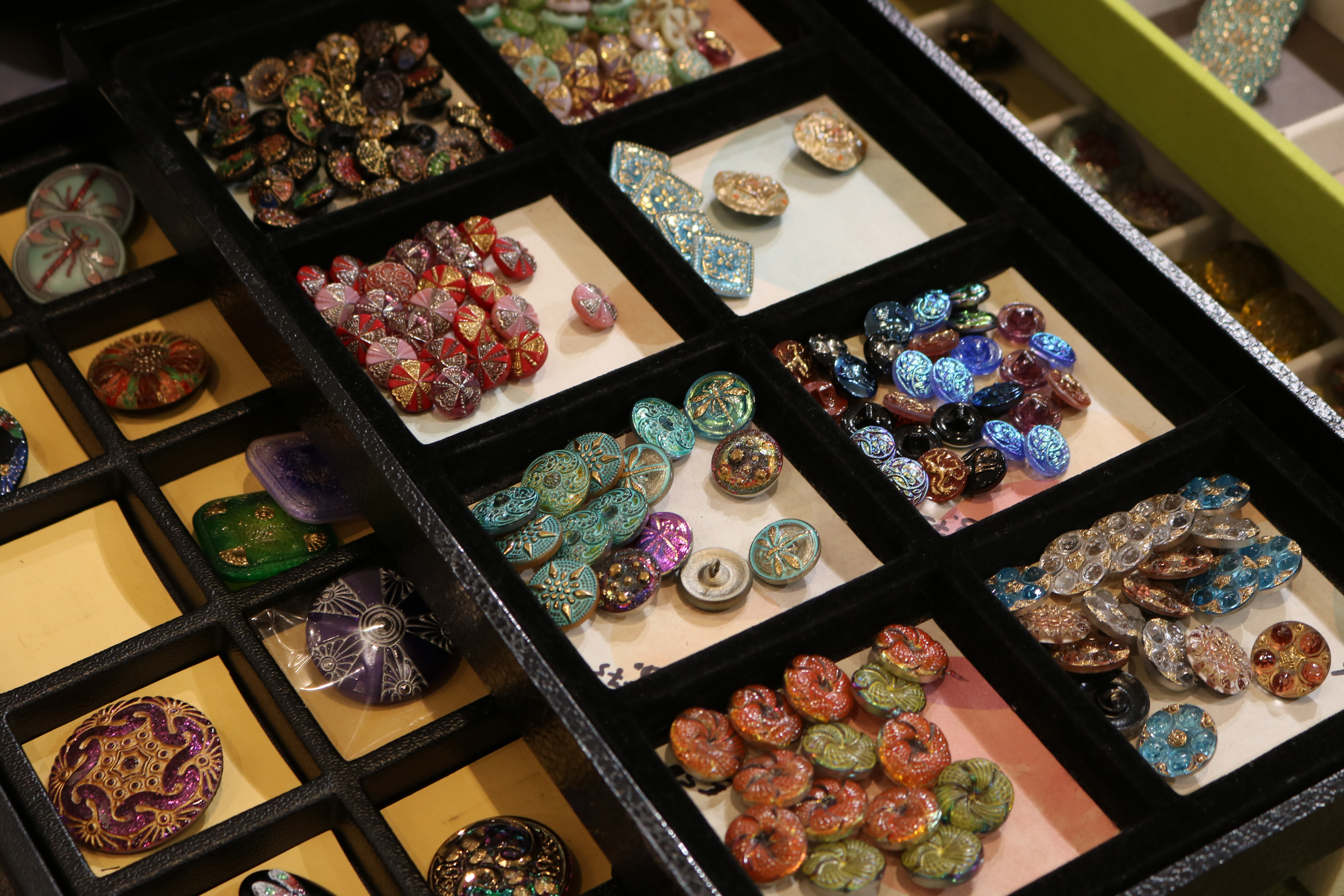 Czech Glass Buttons from Beads on Main